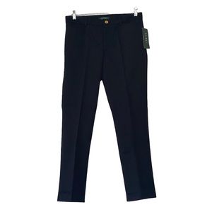 Ralph Lauren Black Straight Mid-Rise Regular Fit Trouser Dress Pants Size 8